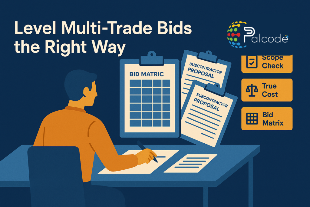 Construction Bid Comparison: How Estimators Level Multi-Trade Bids