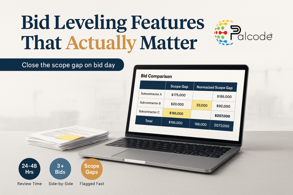 Bid Leveling Software Features That Make a Real Difference for Estimating Teams