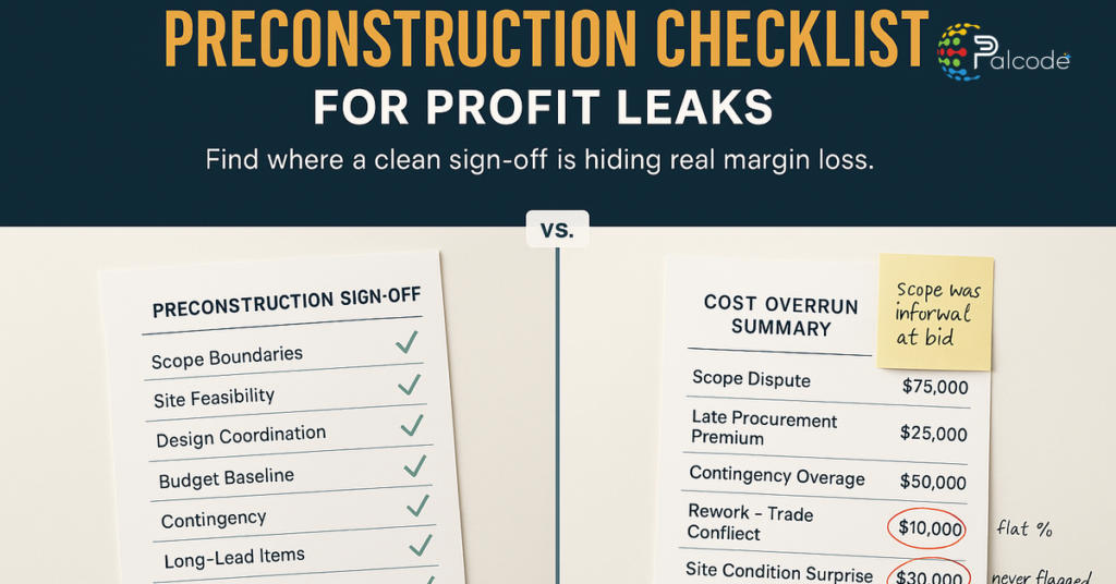 Audit Your Preconstruction Checklist for Profit Leaks