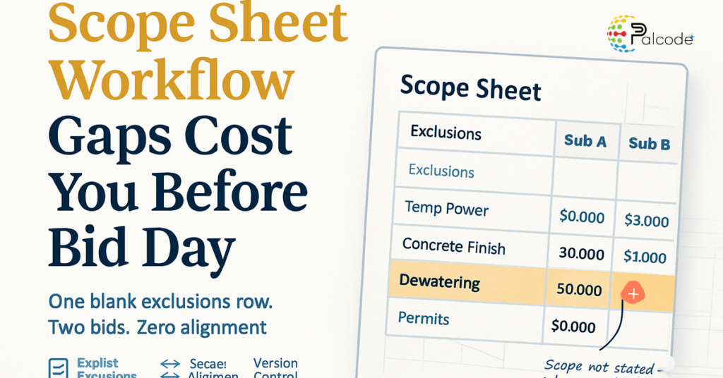 Scope Sheet Workflow Gaps Cost You Before Bid Day