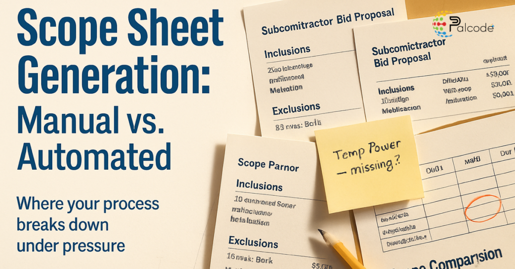 Scope Sheet Generation: Manual vs. Automated