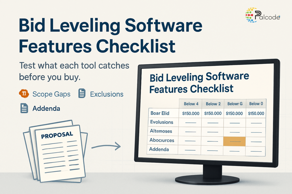 Bid Leveling Software Features Construction Teams Should Check