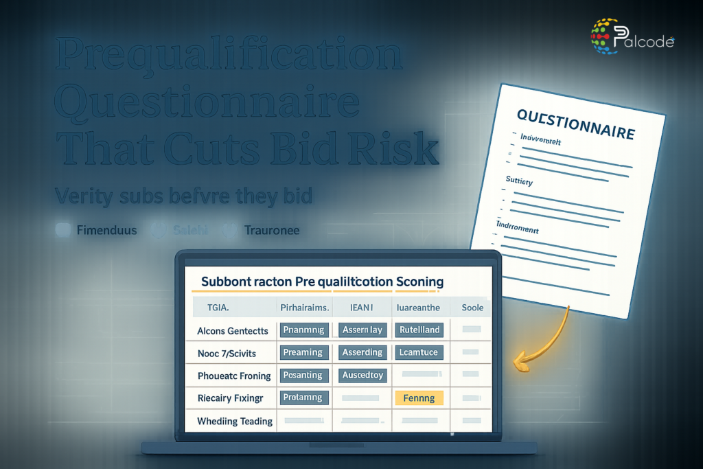 Pre Qualification Questionnaire for Subcontractors That Cuts Bid Risk