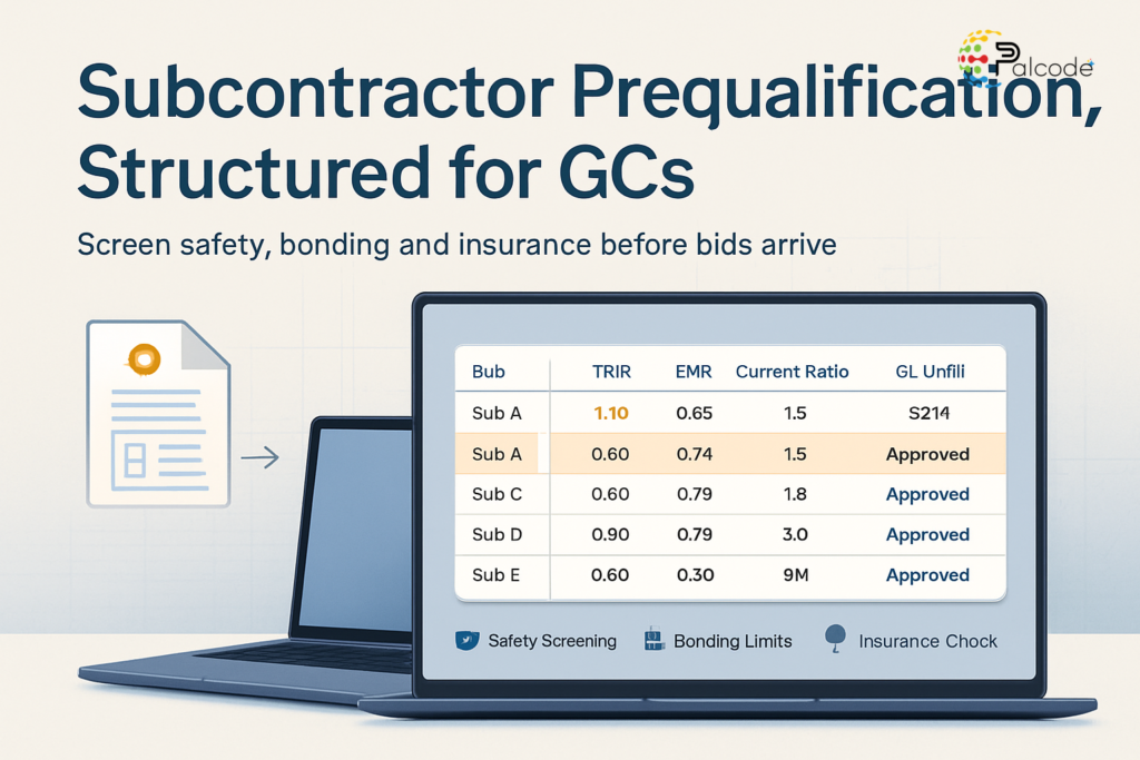 Subcontractor Prequalification: What It Covers and How GCs Run It
